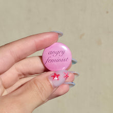 Load image into Gallery viewer, Angry Feminist Button Pin
