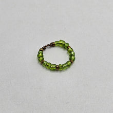 Load image into Gallery viewer, Green Seed Bead Ring
