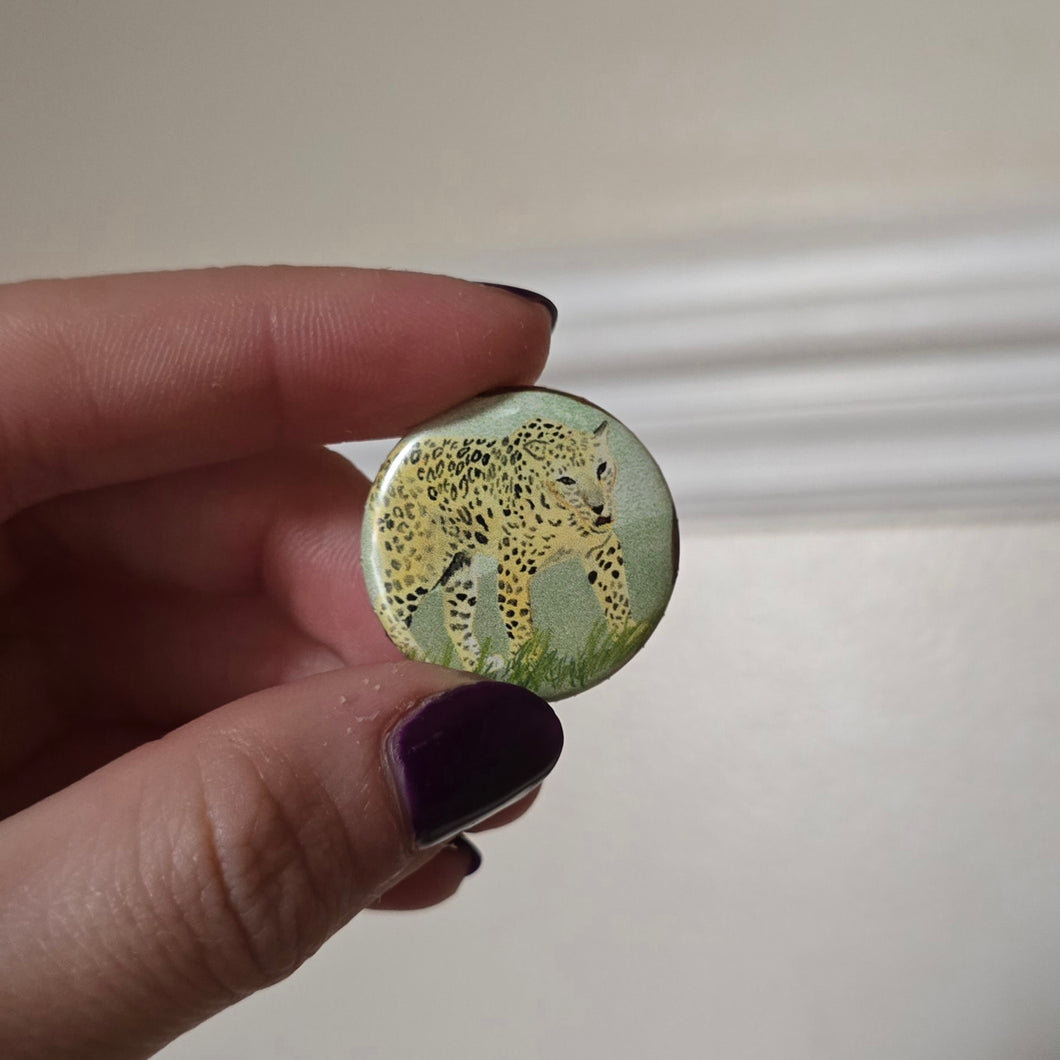 Leopard Button Pin