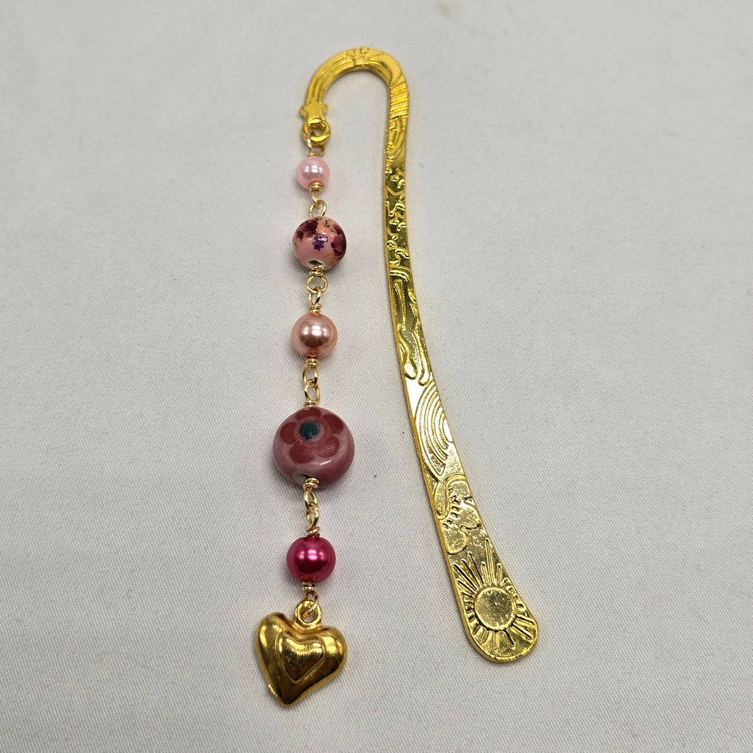 Pink and Gold Bookmark
