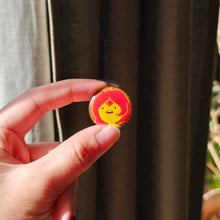 Load image into Gallery viewer, Fire Princess Button Pin
