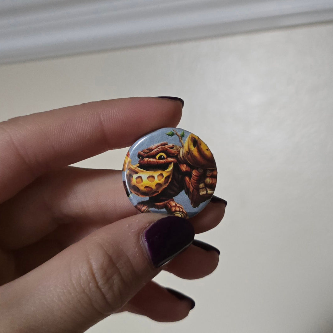 Skylander Button Pin
