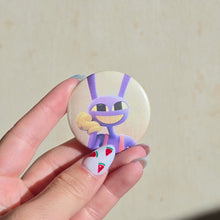 Load image into Gallery viewer, Fantasizing Teeth Button Pin
