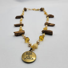 Load image into Gallery viewer, Bee and Crystal Necklace
