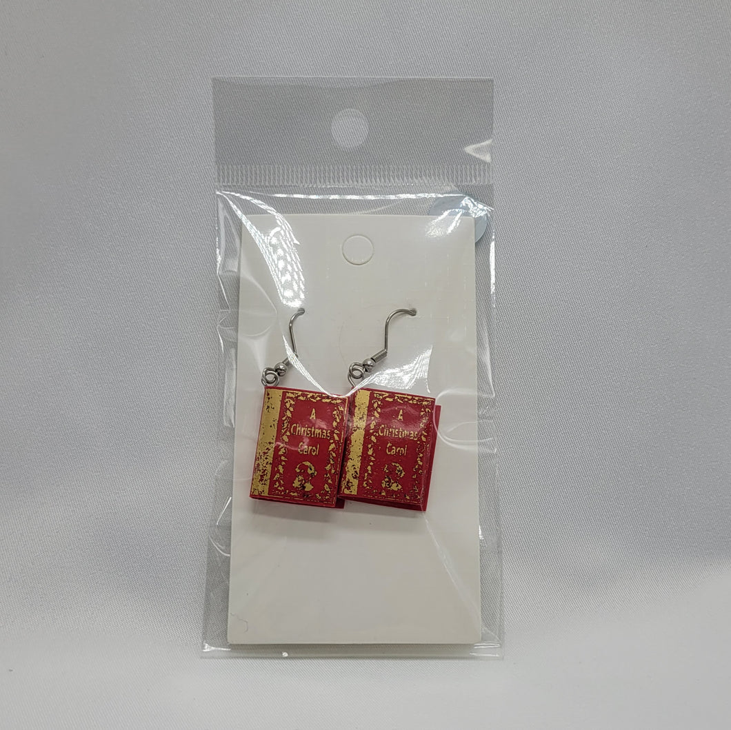 A Christmas Carol Book Earrings