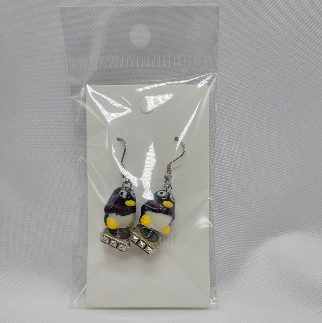 Penguins on an Iceberg Earrings