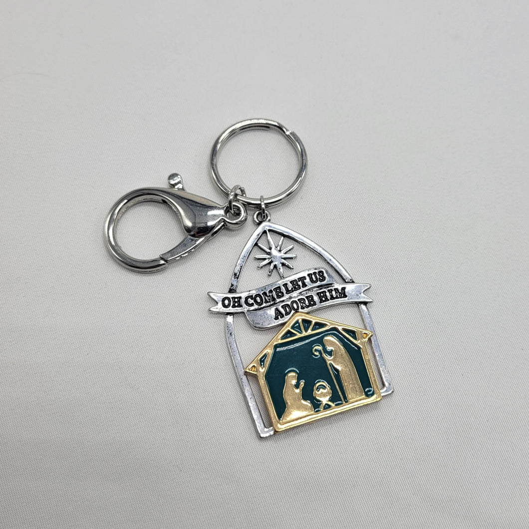 Oh Come Let Us Adore Him Keychain