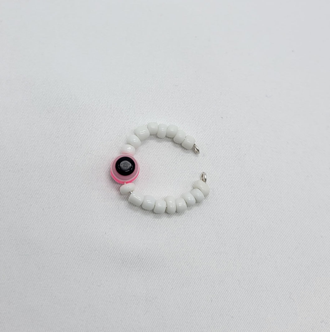 Pink Evil Eye Adjustable Ring