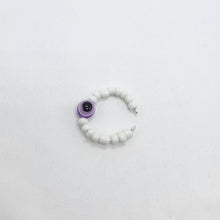 Load image into Gallery viewer, Purple Evil Eye Adjustable Ring
