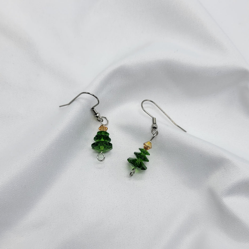 Swarovski  Christmas Tree Earrings