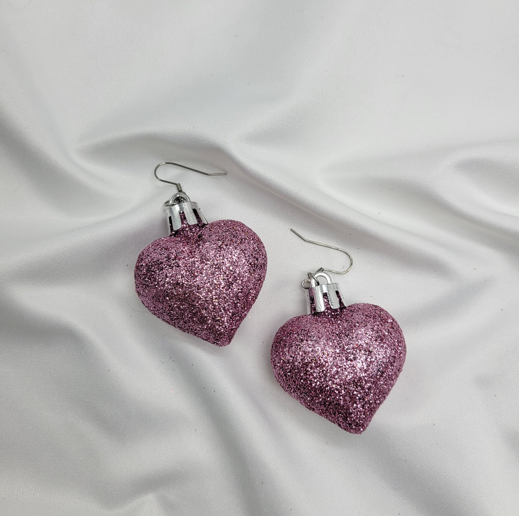 Pink Heart Earrings