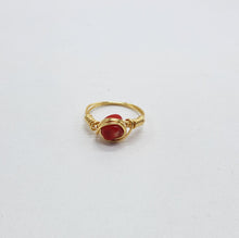 Load image into Gallery viewer, Red Quartz Chip Ring
