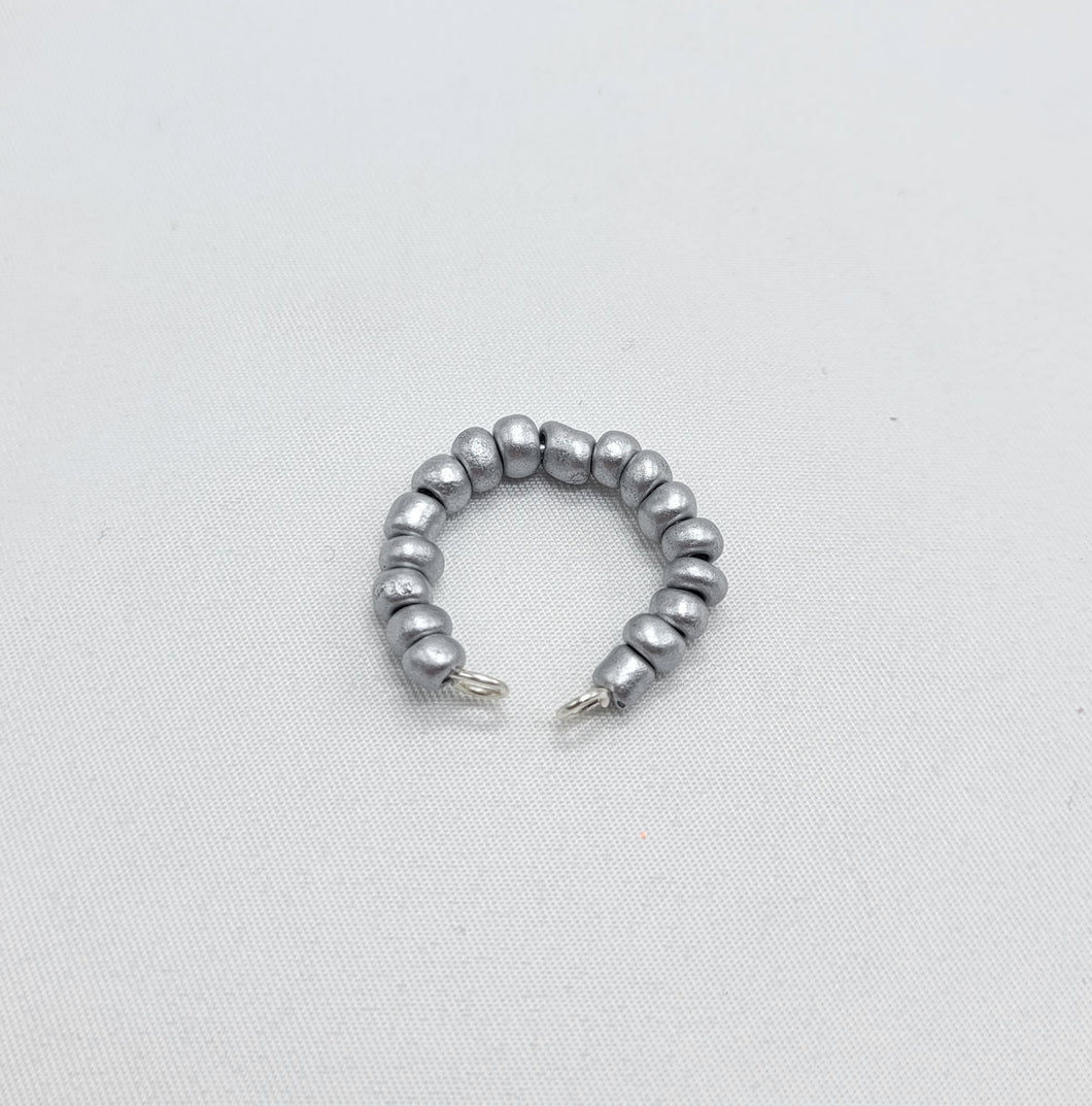 Matte Silver Adjustable Ring
