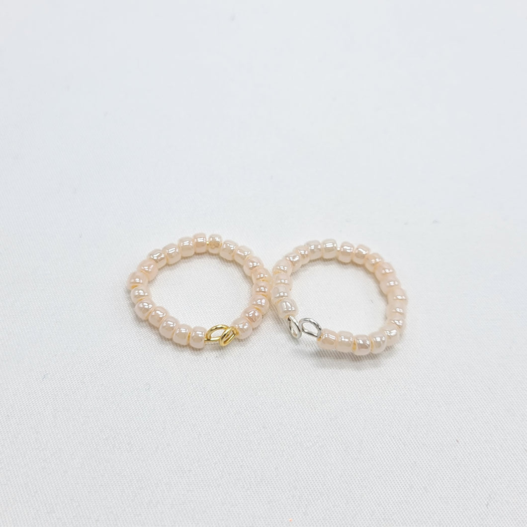 Pearly Pink Adjustable Ring