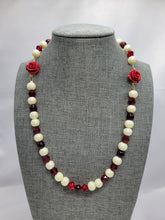 Load image into Gallery viewer, Beads and Roses Valentines Necklace
