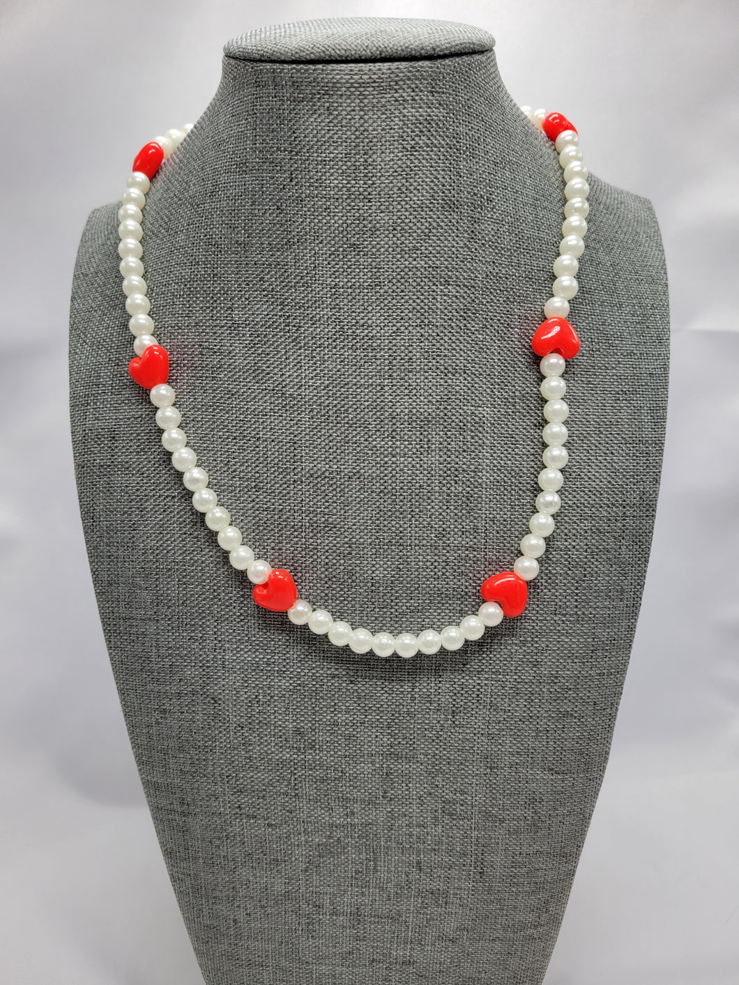 Lady in Red Heart Necklace