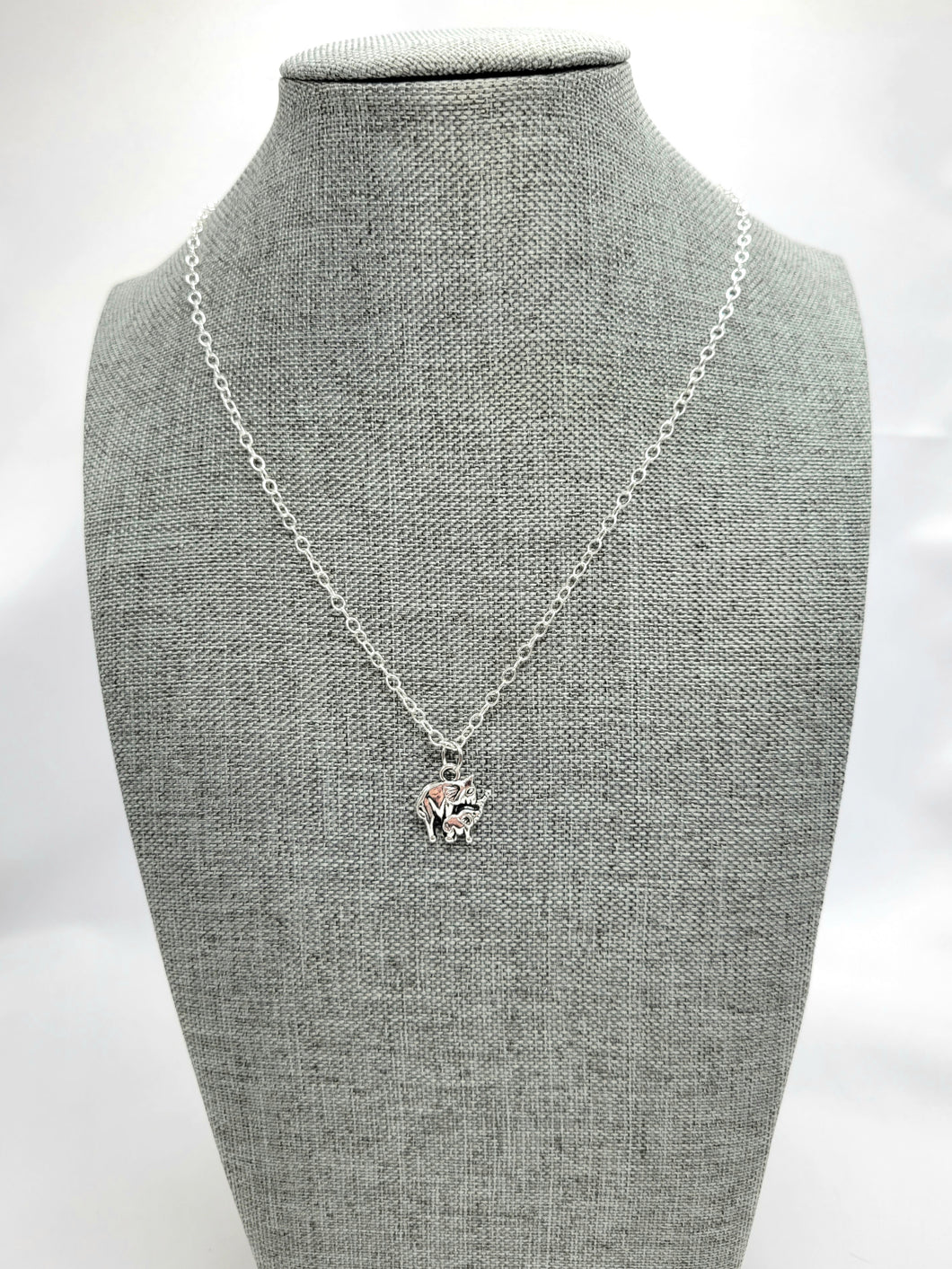 Mama and Baby Elephant Necklace
