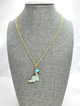 Load image into Gallery viewer, Blue Dinosaur Necklace
