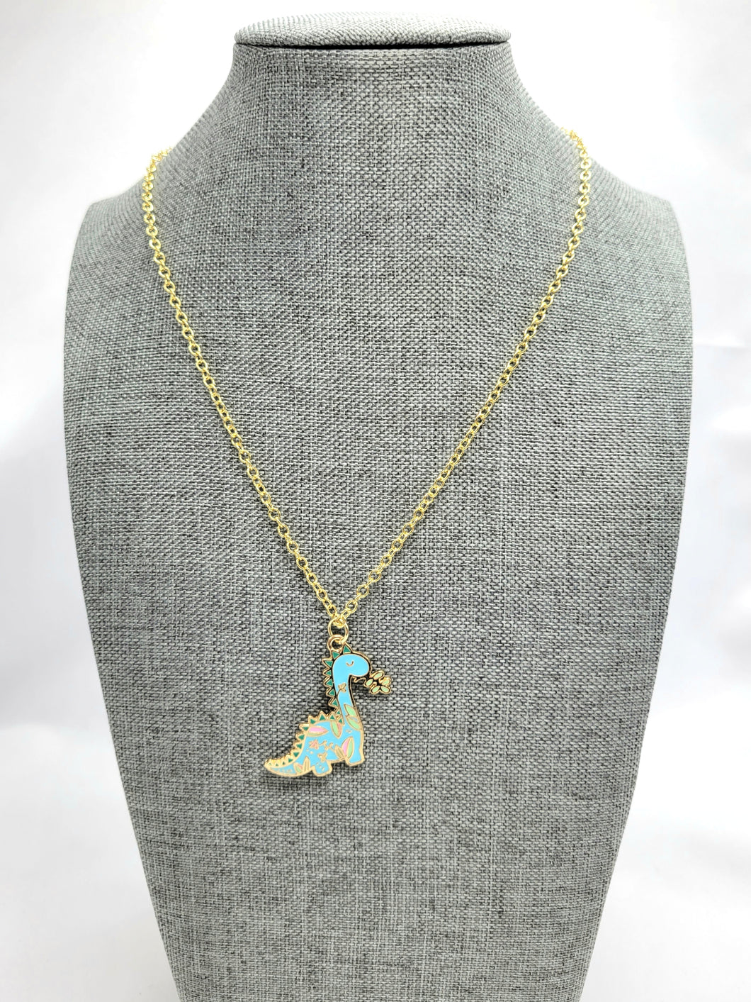 Blue Dinosaur Necklace