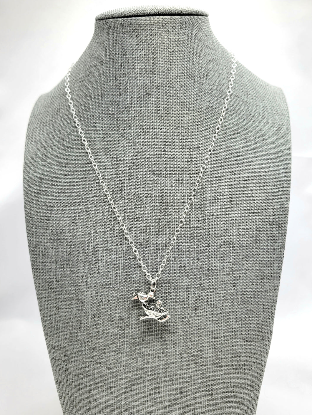 Mama and Baby Bird Necklace