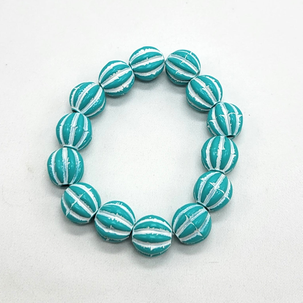 Turquoise Bead Stretch Bracelet