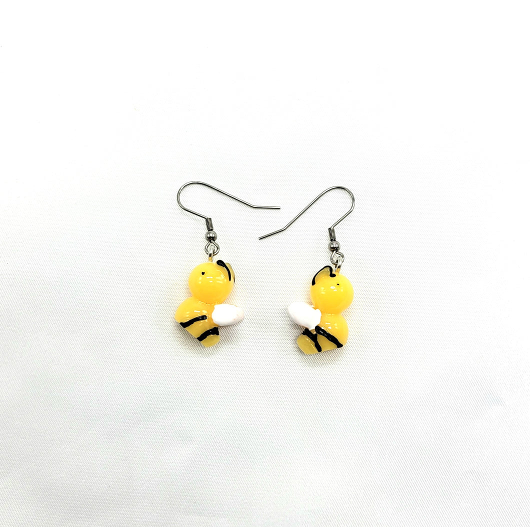 Yellow Bee Earrings