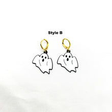 Load image into Gallery viewer, Halloween Ghost Huggie Earrings
