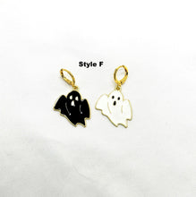 Load image into Gallery viewer, Halloween Ghost Huggie Earrings
