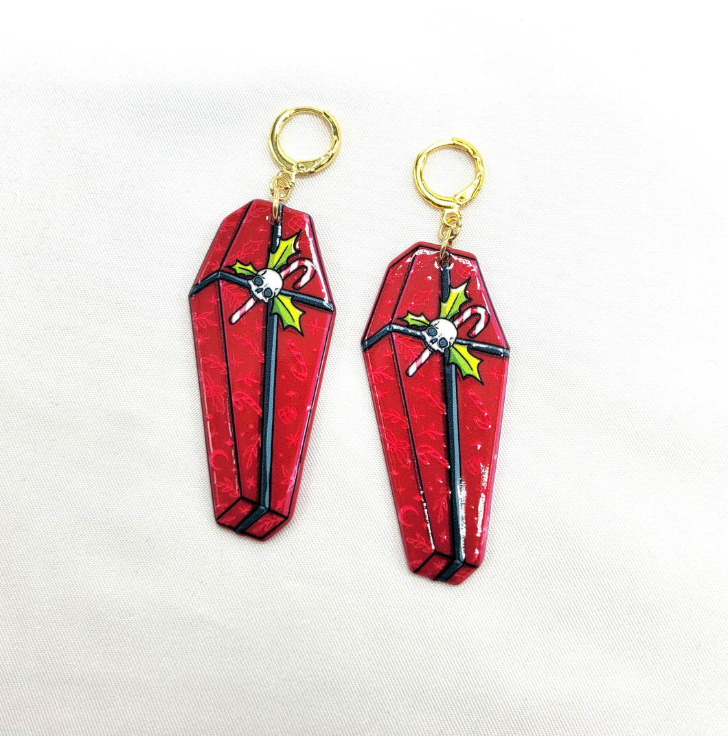 Twisted Christmas Acrylic Resin Earrings