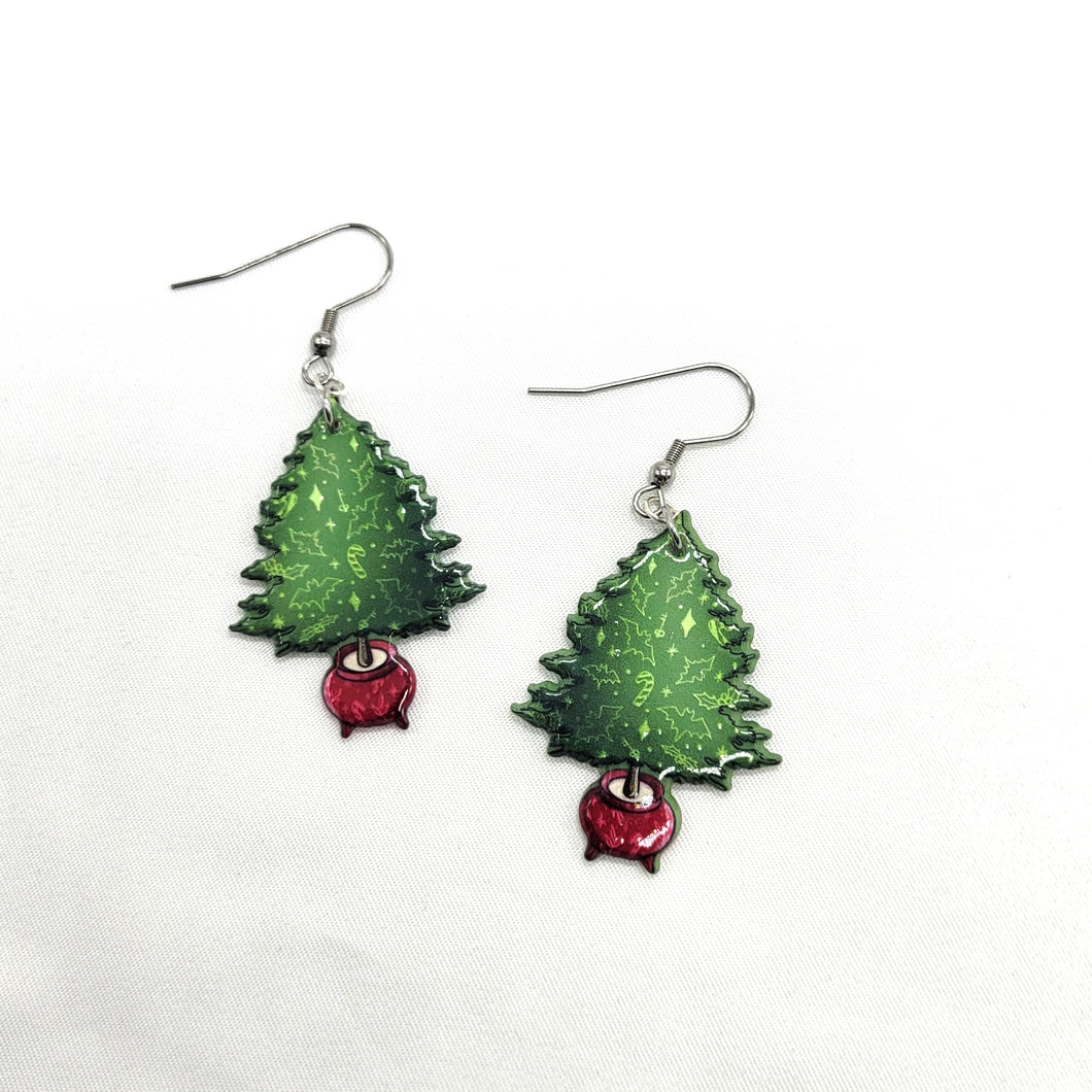 Twisted Christmas Acrylic Resin earrings