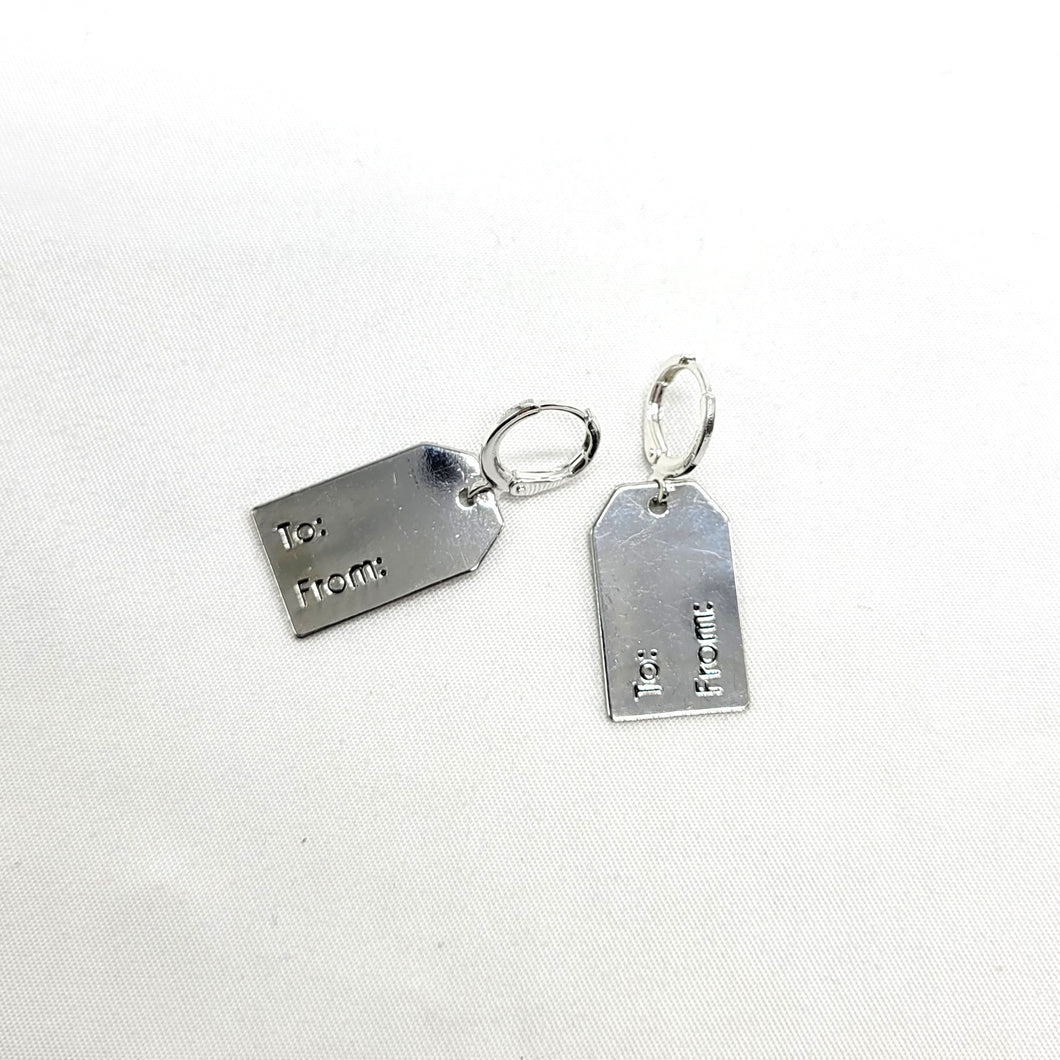 Gift Tag Earrings