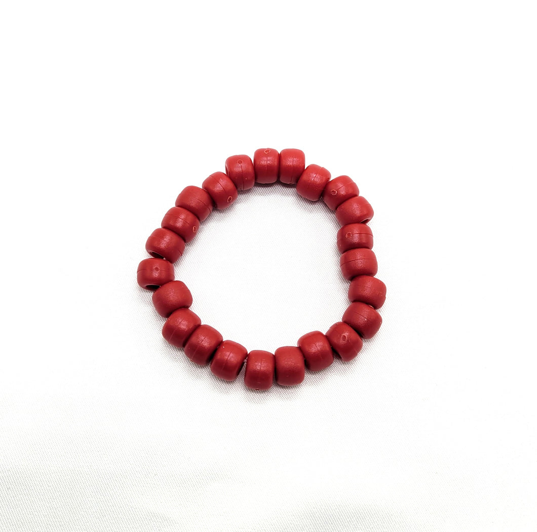 Matte Red Kandi Bracelet