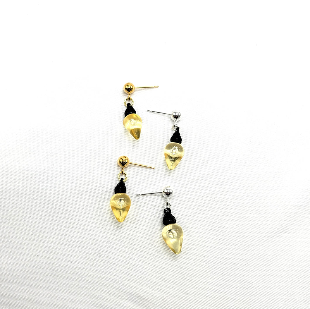 Yellow Christmas Lights Stud Earrings