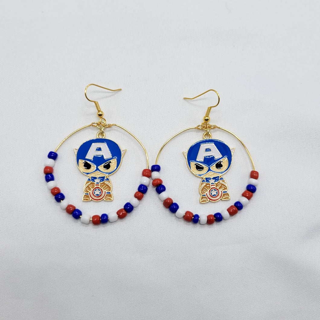 Captain Superhero Earrings