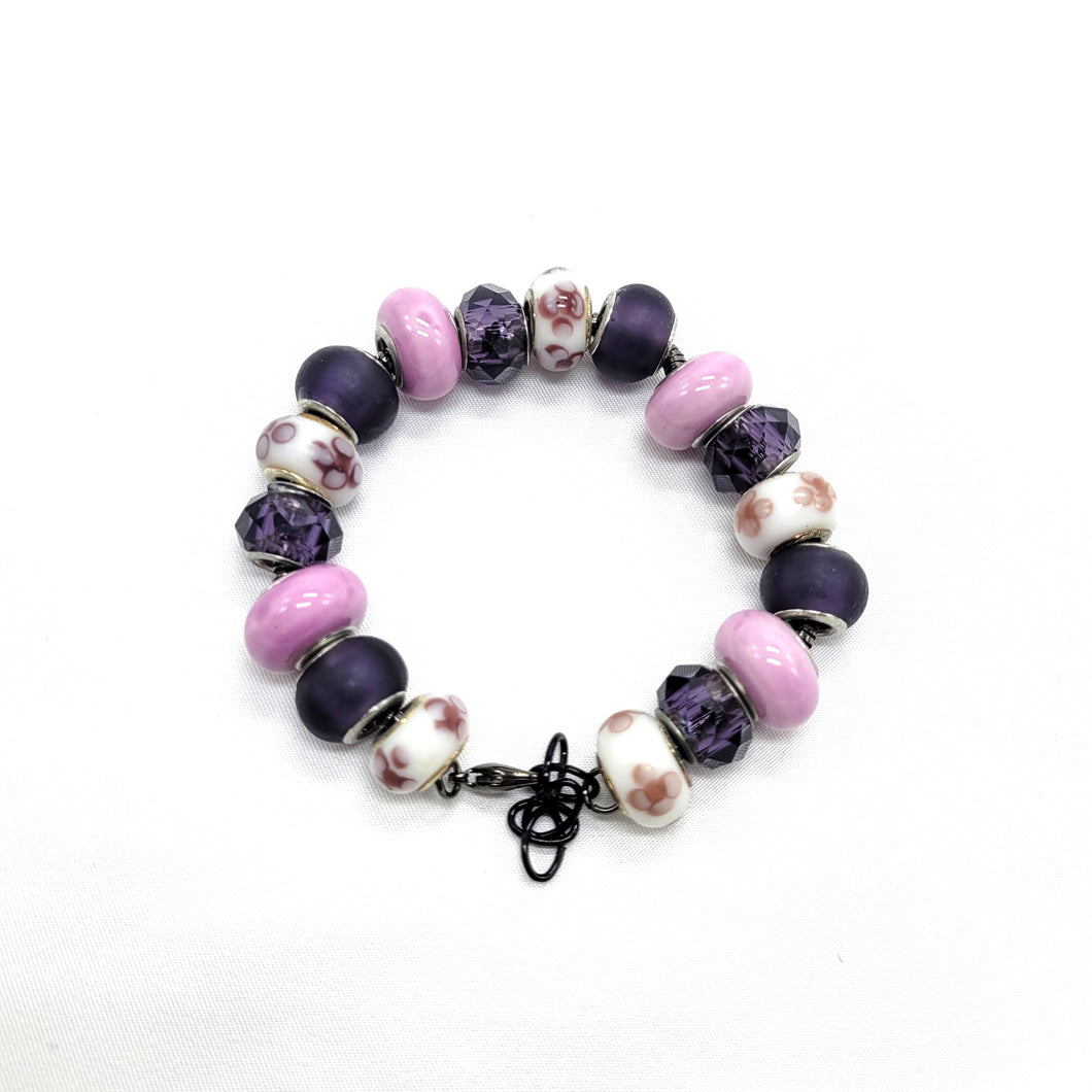 Purple Rondelle Bead Bracelet