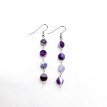 Load image into Gallery viewer, Purple Bead Earrings
