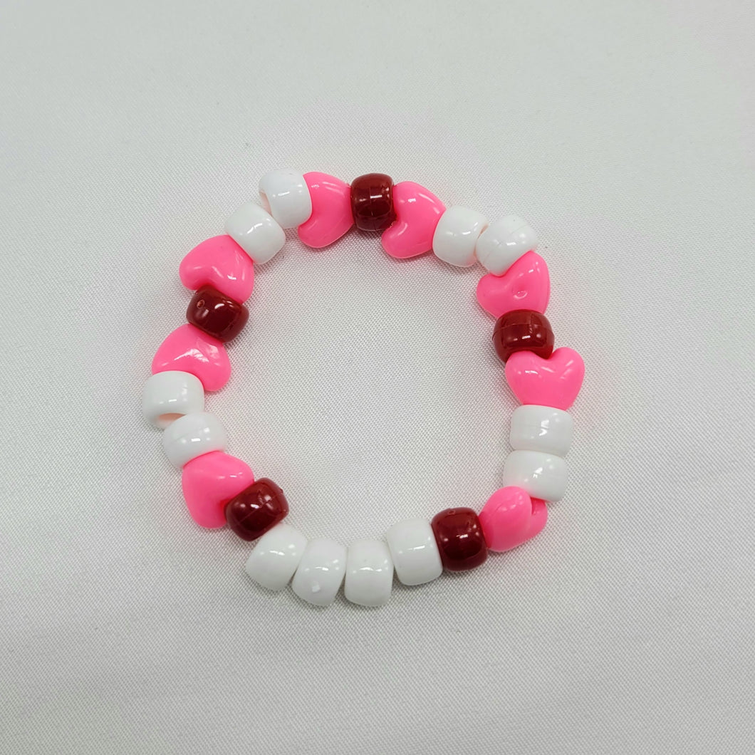 Pink Heart Kandi Bracelet