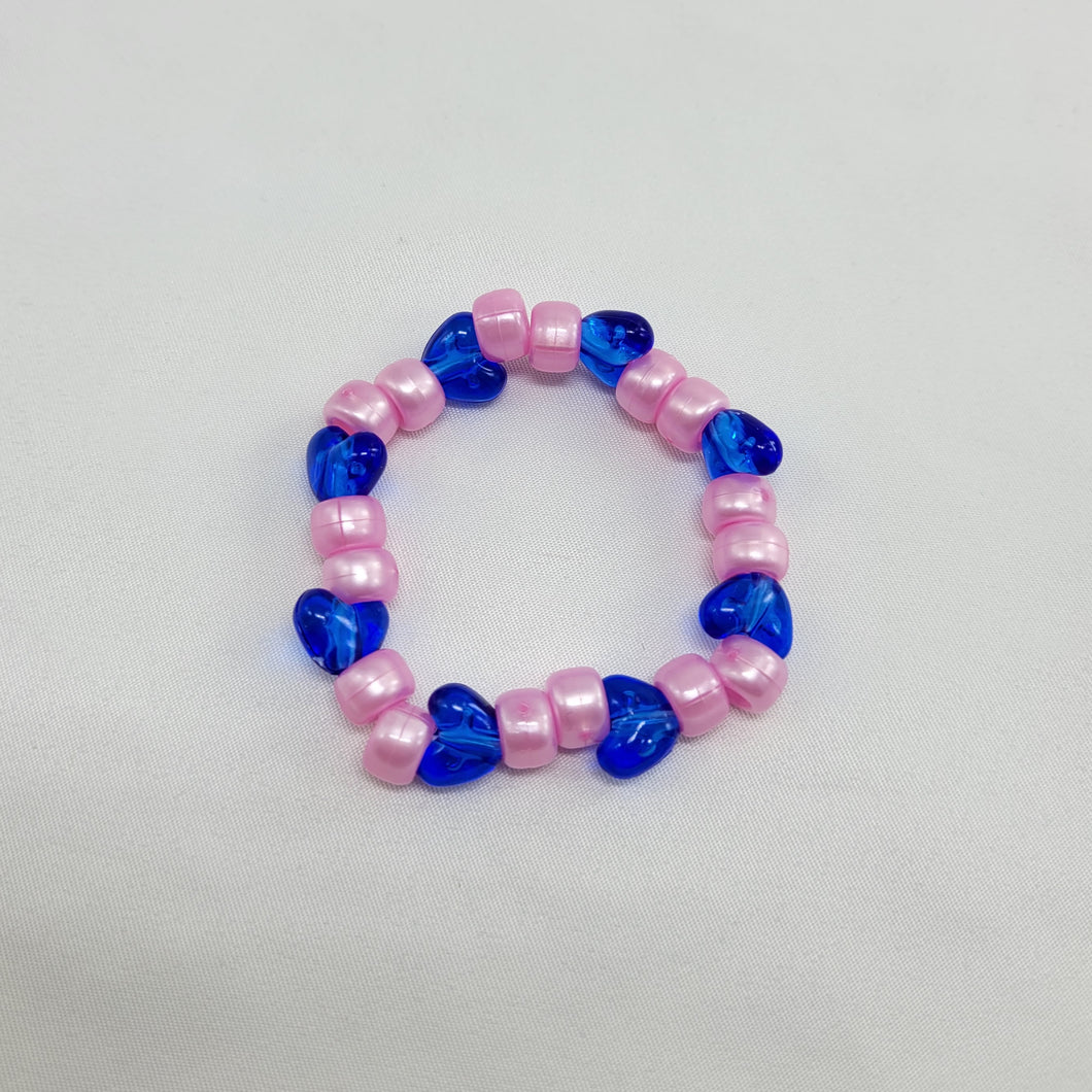 Blue Heart Kandi Bracelet