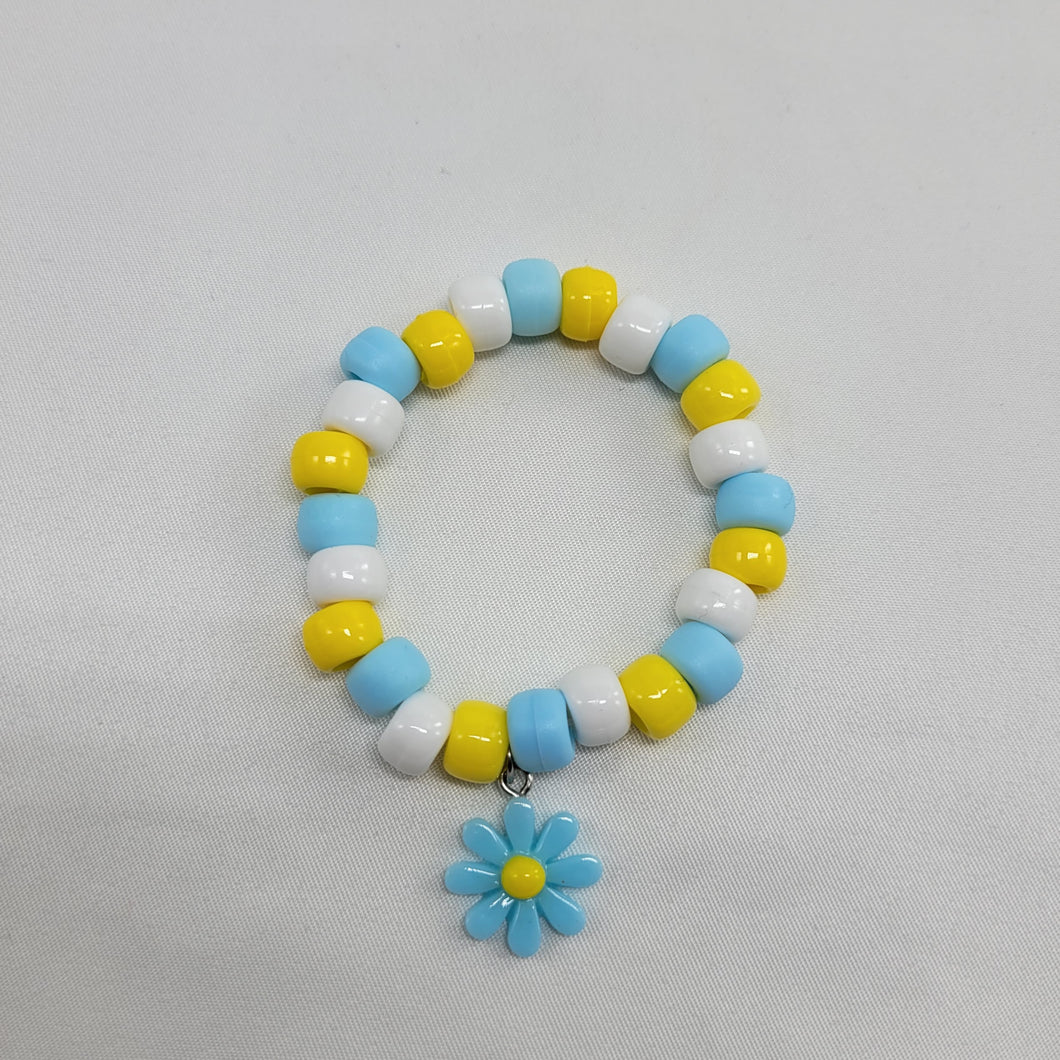 Blue Flower Kandi Bracelet