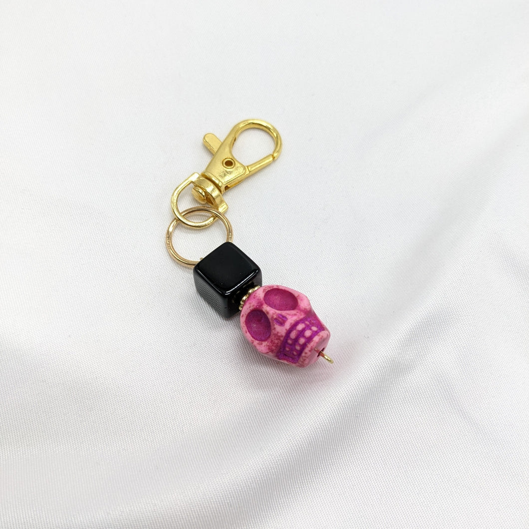 Pink Skull Key Chain