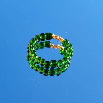 Green Beaded Ring