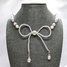 Load image into Gallery viewer, Bow Pearl Necklace
