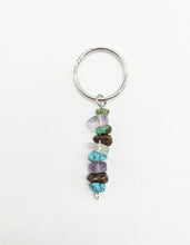 Load image into Gallery viewer, Turquoise and Crystal Key Chain
