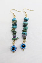 Load image into Gallery viewer, Evil Turquoise Earrings
