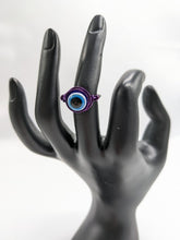 Load image into Gallery viewer, Evil Eye on Purple Ring
