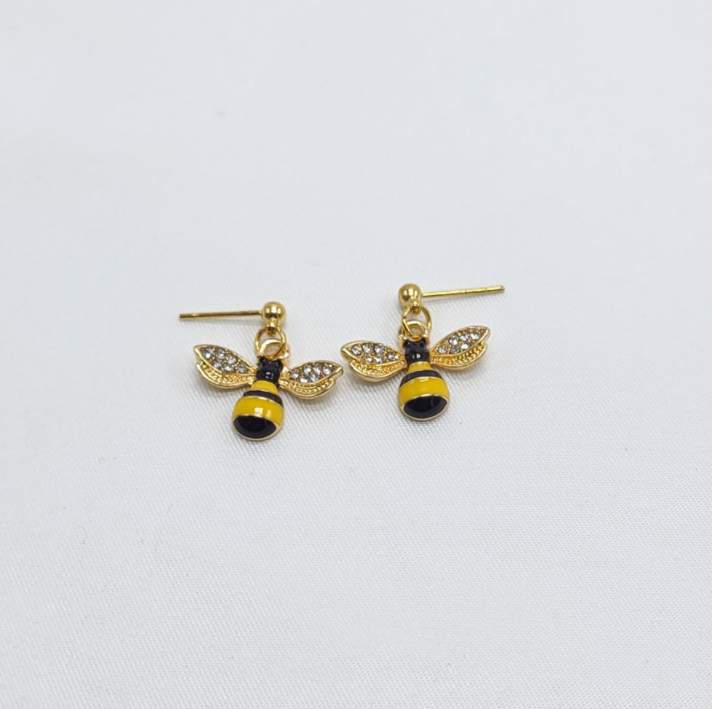 Gold Bees Earrings