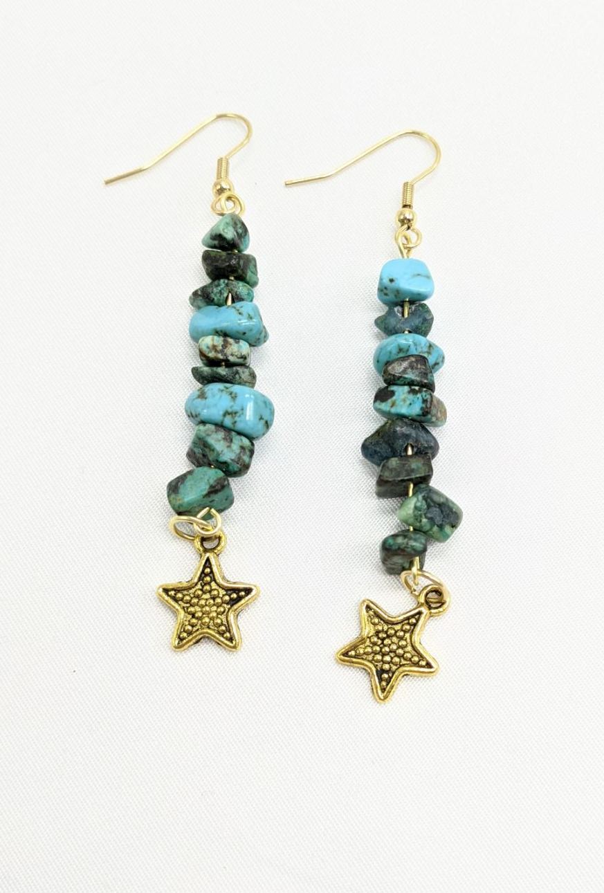 Star Turquoise Earrings