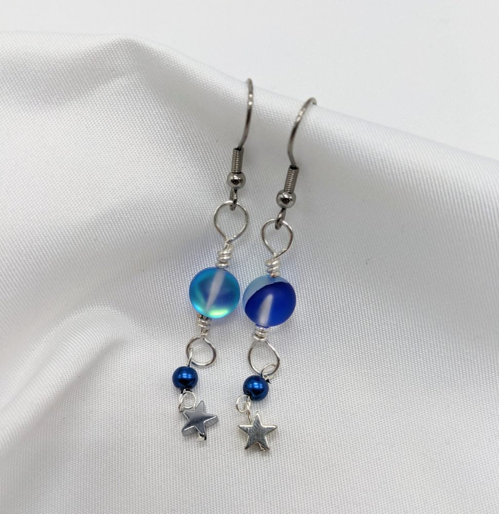 Beads and Star Earrings