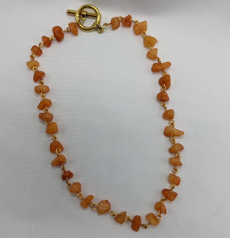 Orange Quartzite Necklace