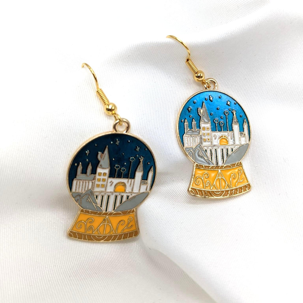 Castle in a Snowglobe Earrings